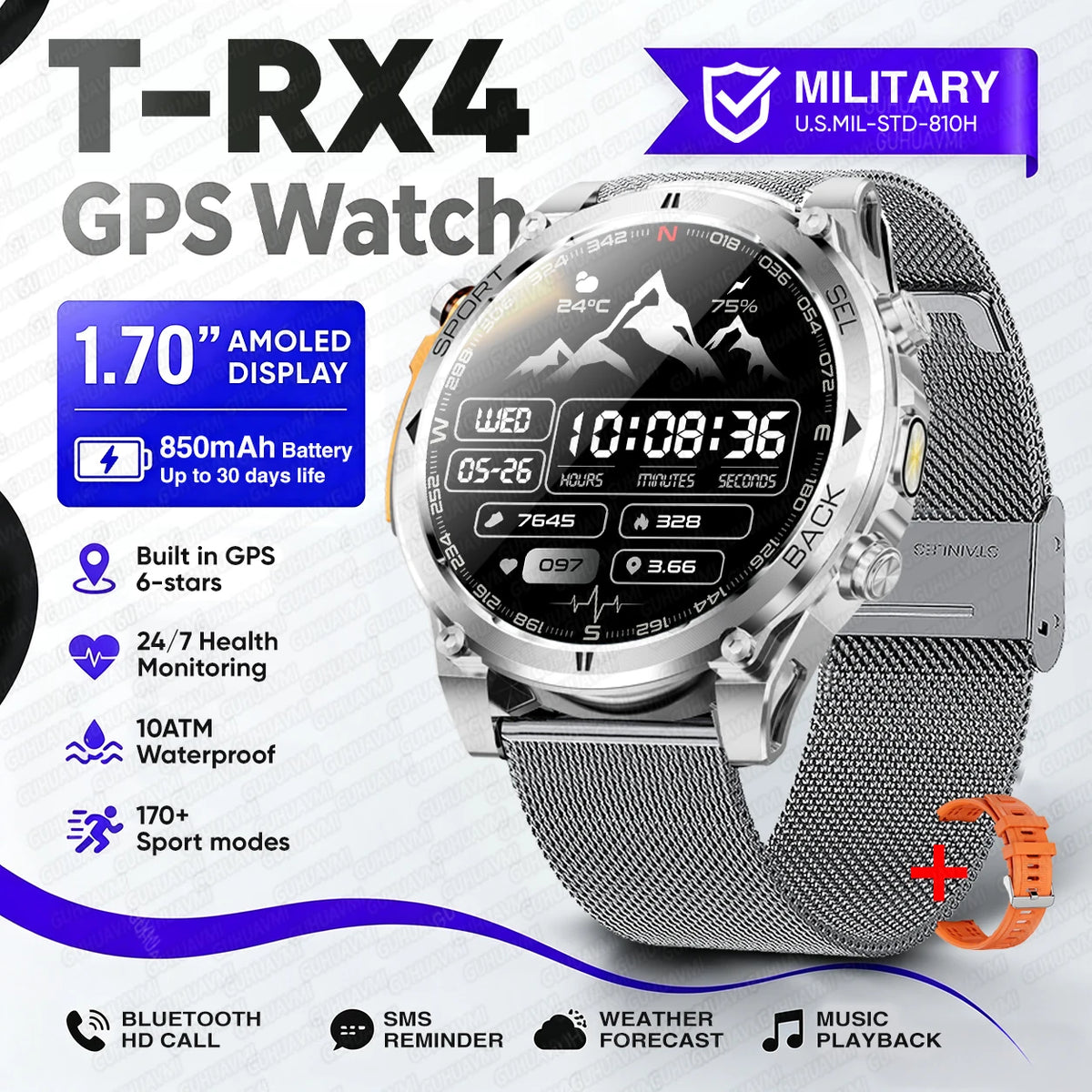 Reloj Inteligente T-RX4 Ultra con GPS Integrado