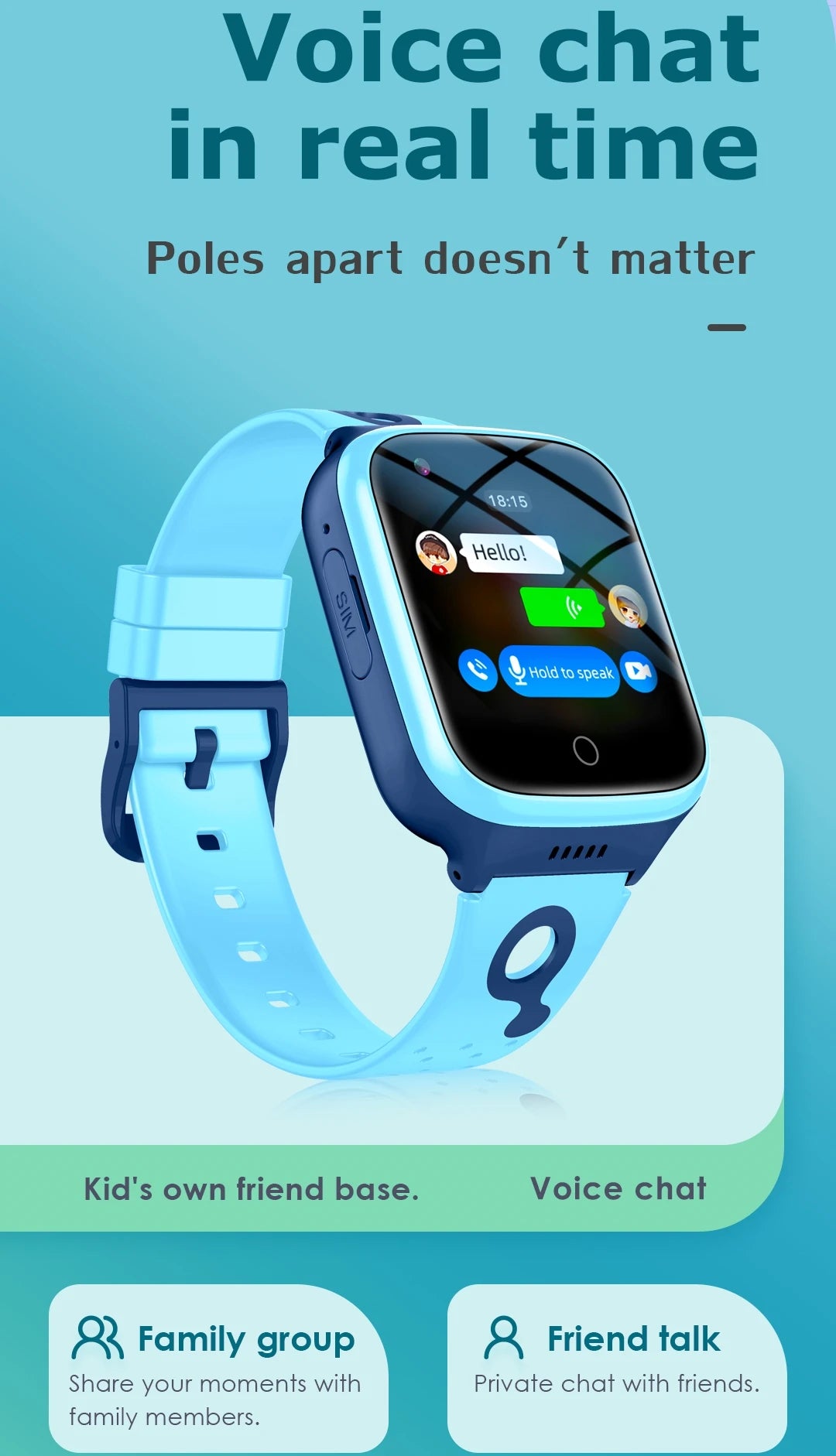 Reloj Inteligente Infantil 4G con GPS y Videollamadas
