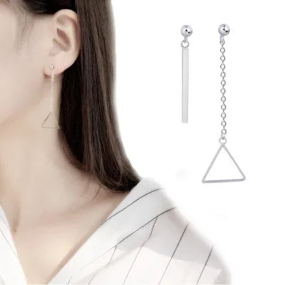 Aretes Colgantes de Plata 925 con Diseños de Estrella, Luna y Corazón