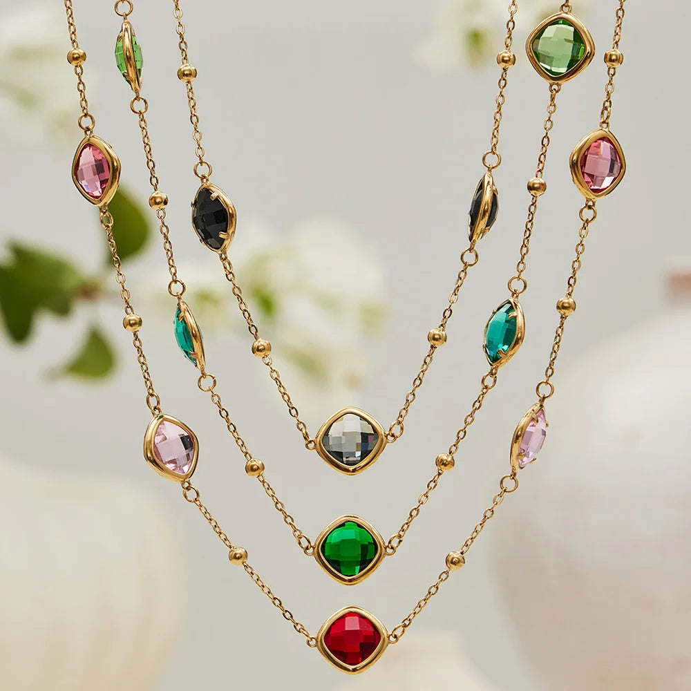 Conjunto de Joyería de Acero Inoxidable con Acabado Dorado