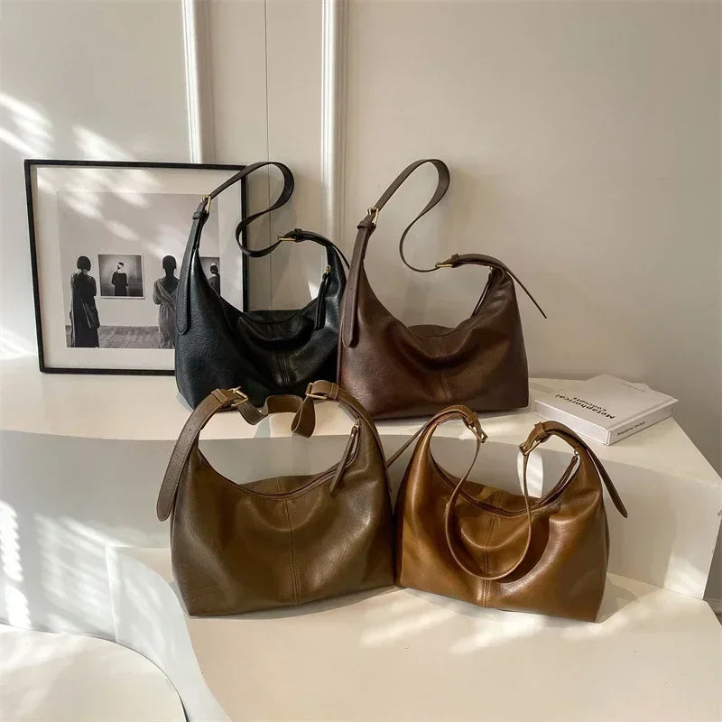Bolsa de Hombro de PU con Cremallera