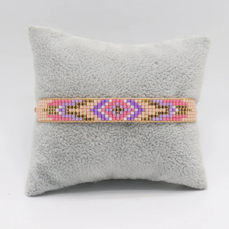 Pulsera Miyuki Tejida a Mano Estilo Bohemio