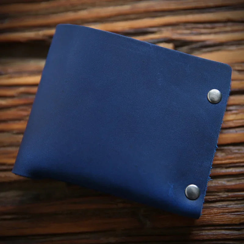 Cartera Delgada de Cuero Crazy Horse