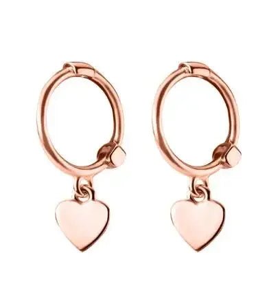 Aretes Colgantes de Plata 925 con Diseños de Estrella, Luna y Corazón