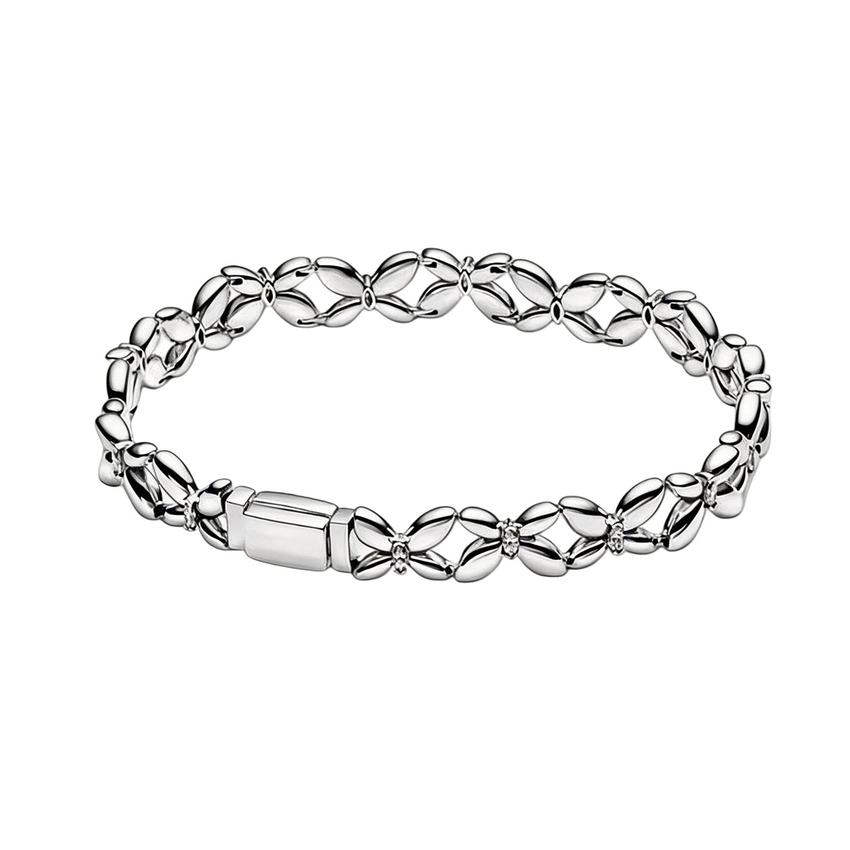 Pulsera de Dijes en Plata 925 con Zirconia