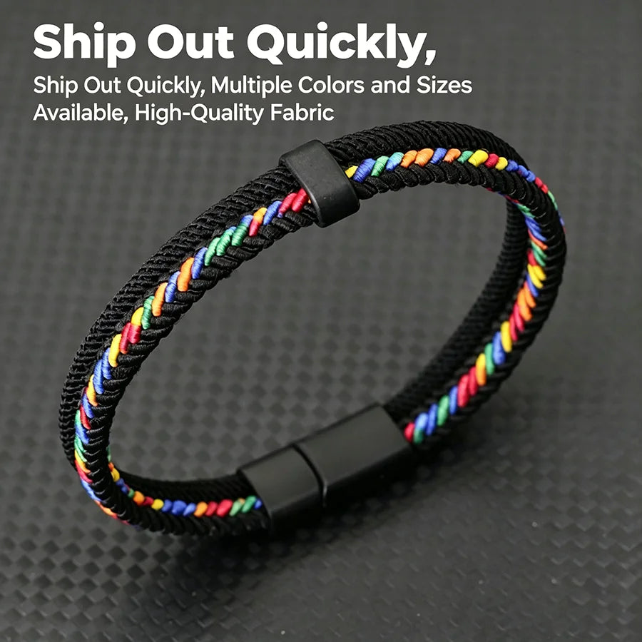 Pulsera Artesanal de Cuerda con Cierre de Seguridad