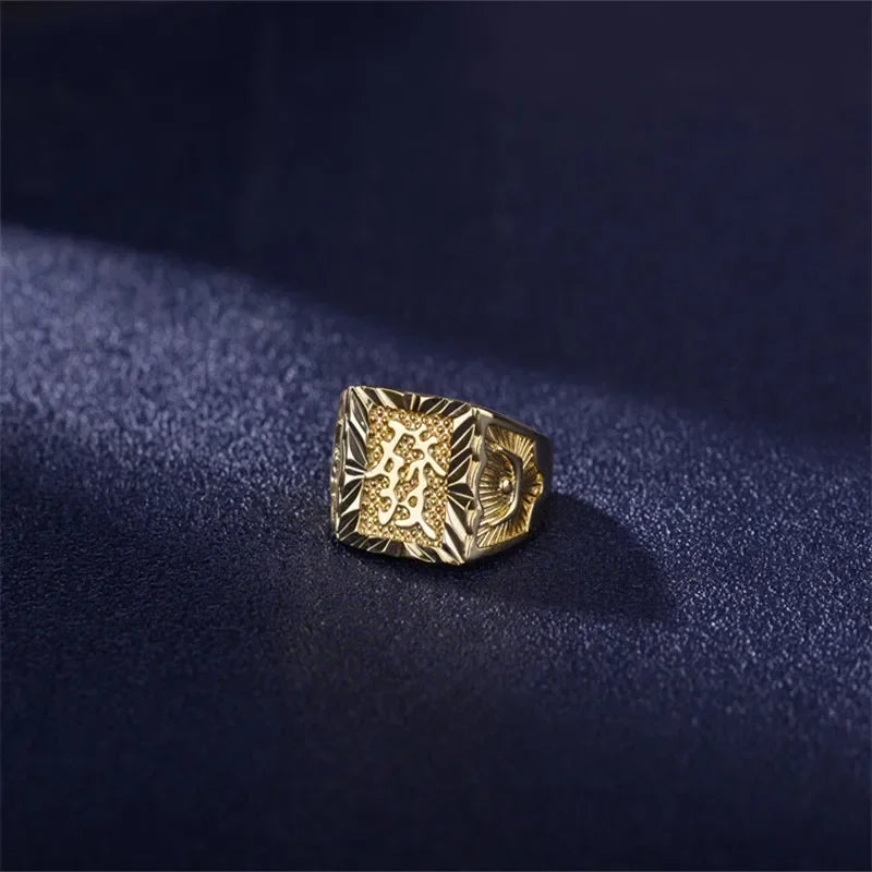 Anillo de Oro 18K Ajustable para Hombre