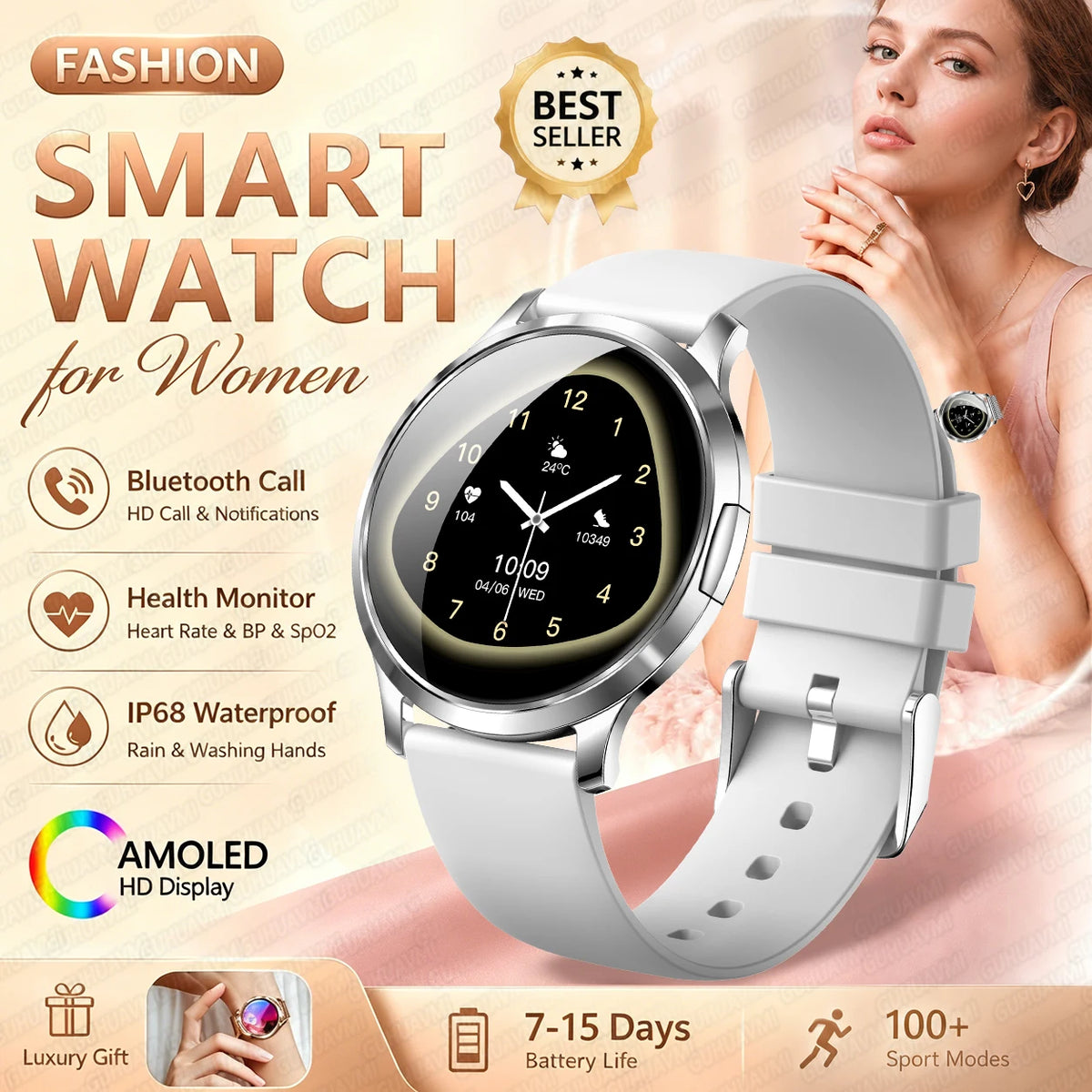 Reloj Inteligente V93 AMOLED Ultrafino