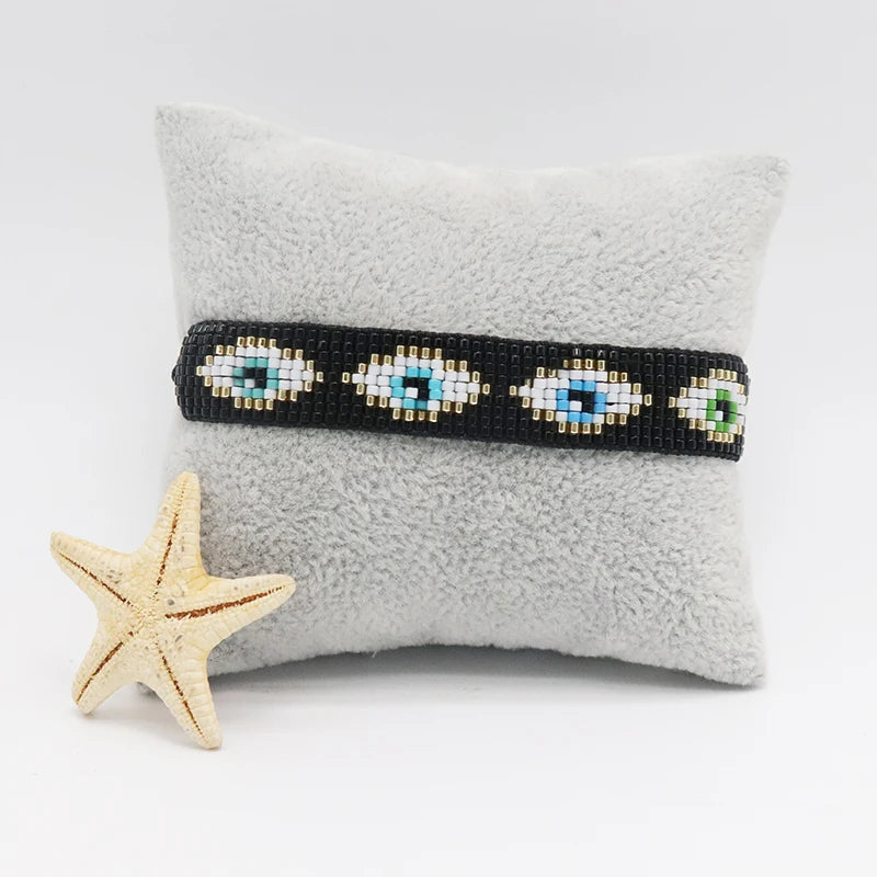 Pulsera Miyuki Tejida a Mano Estilo Bohemio