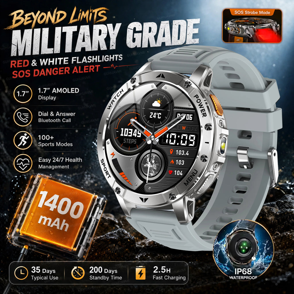 Reloj Inteligente AK106 con GPS y Batería de 1400 mAh