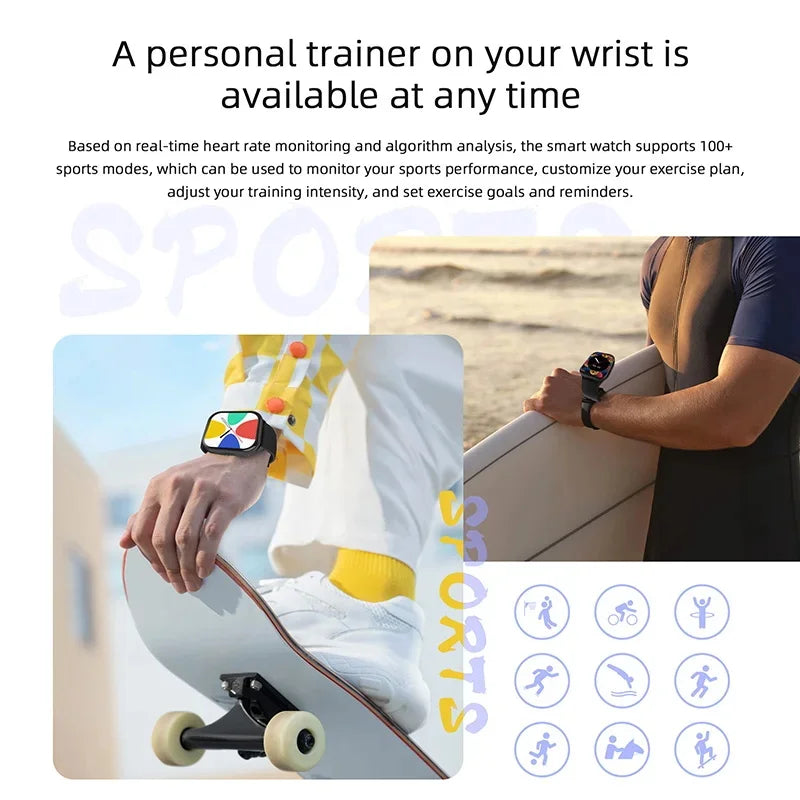 Reloj Inteligente Deportivo con 100+ Modos y Llamadas Bluetooth