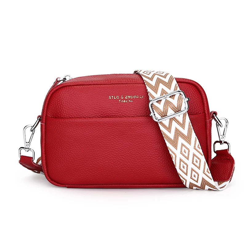 Bolsa de Hombro de Cuero Vacuno