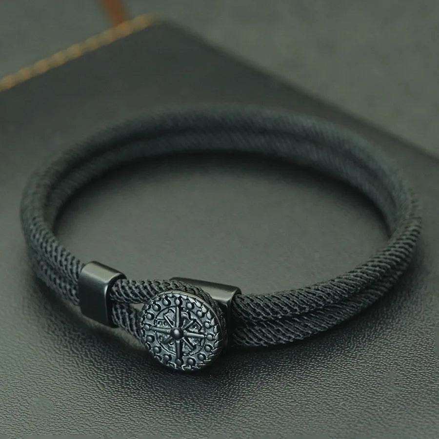 Pulsera Brújula Estilo Marino Hombre