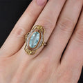 Anillo de Cianita en Plata 925 Estilo Clásico