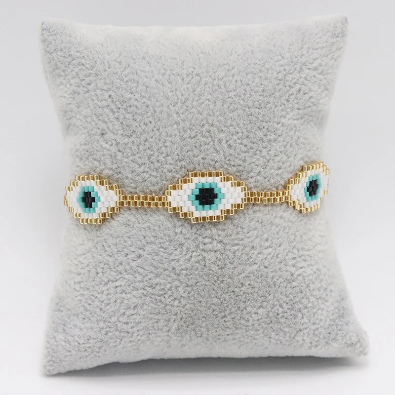 Pulsera Miyuki Tejida a Mano Estilo Bohemio