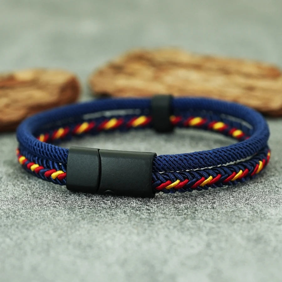 Pulsera Artesanal de Cuerda con Cierre de Seguridad