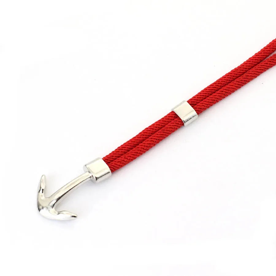 Pulsera de Ancla con Cordón para Hombre