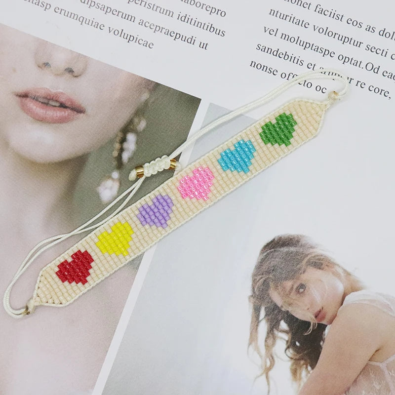 Pulsera Miyuki Tejida a Mano Estilo Bohemio