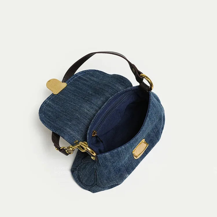 Bolsa de Hombro de Mezclilla Azul