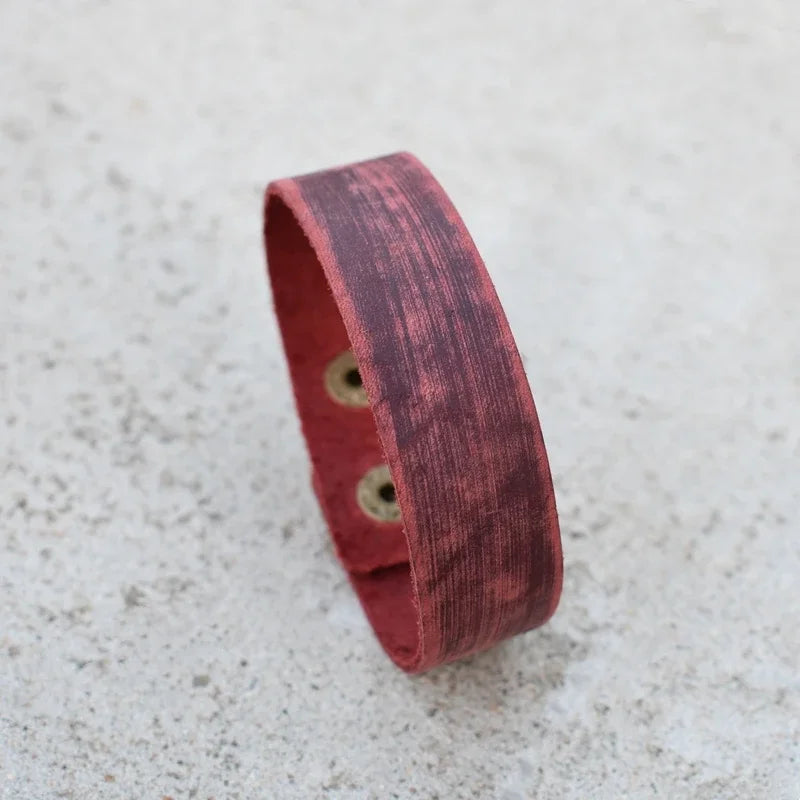 Pulsera de Cuero Liso con Dije
