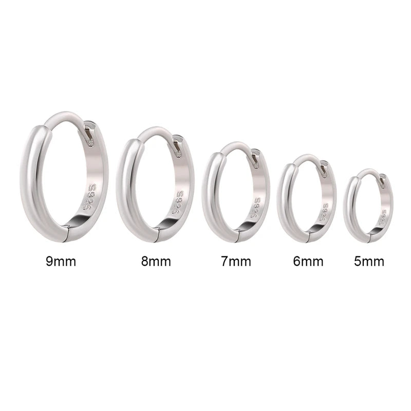 Aretes Aro Retro de Plata 925