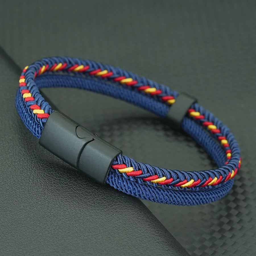 Pulsera Artesanal de Cuerda con Cierre de Seguridad