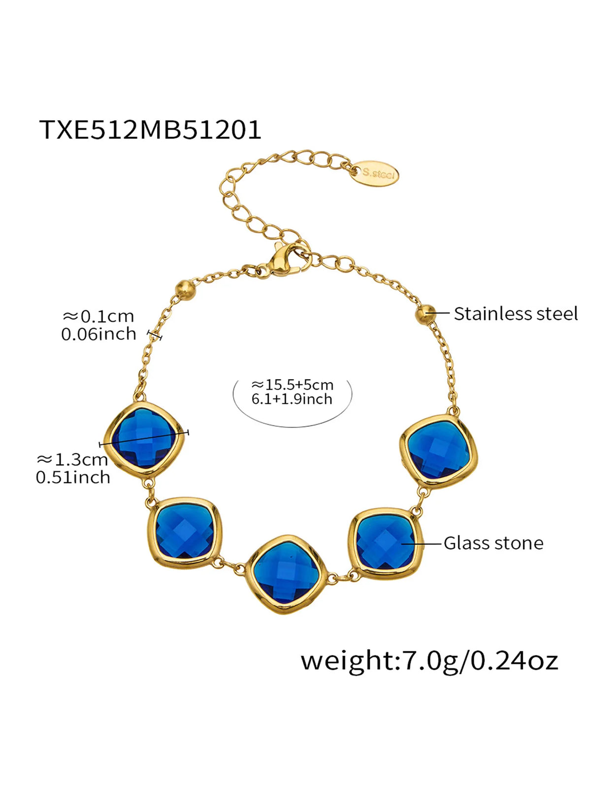 Conjunto de Joyería de Acero Inoxidable con Acabado Dorado