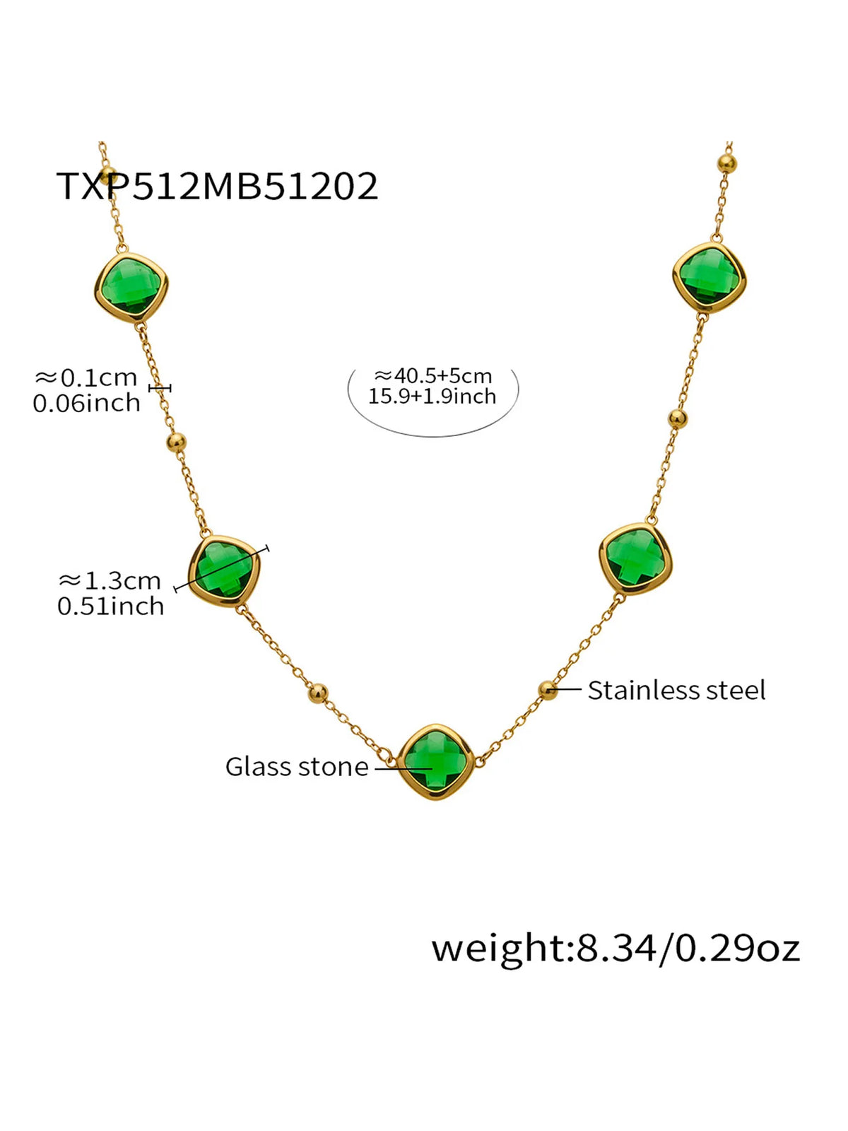 Conjunto de Joyería de Acero Inoxidable con Acabado Dorado