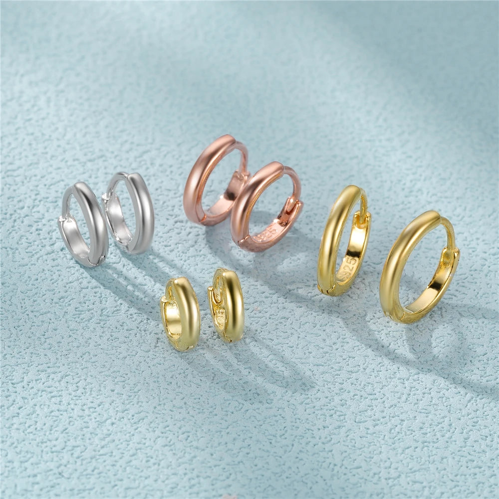 Aretes Aro Retro de Plata 925