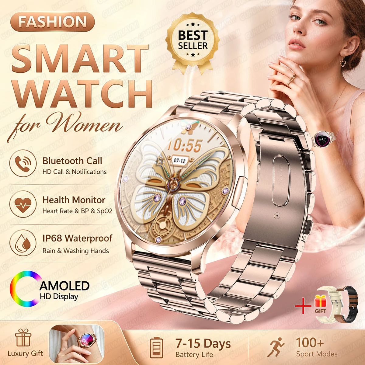 Reloj Inteligente V93 AMOLED Ultrafino