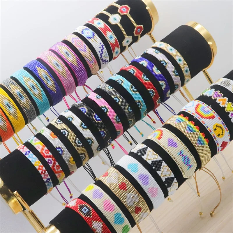 Pulsera Miyuki Tejida a Mano Estilo Bohemio