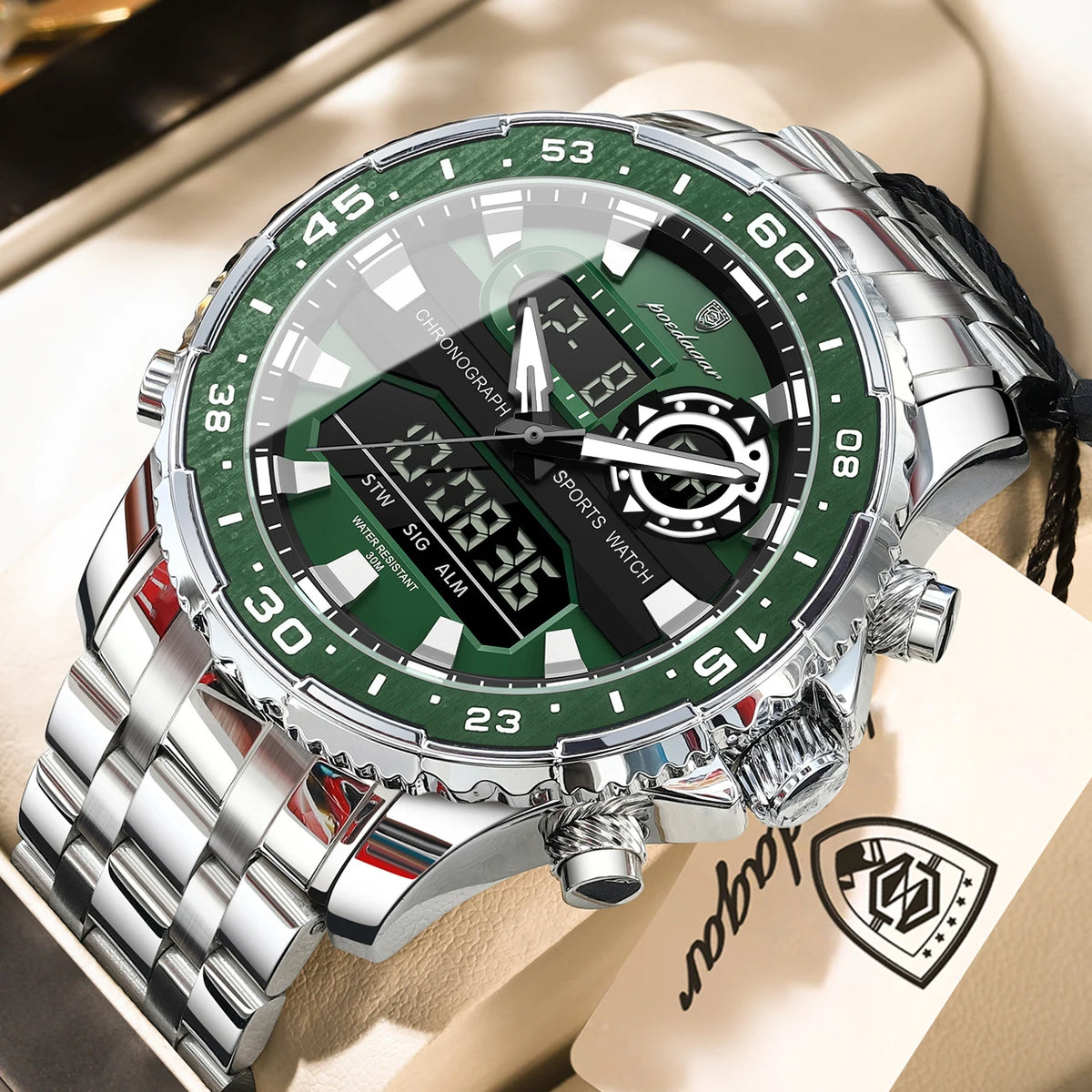 Reloj POEDAGAR E122 LED de Doble Hora