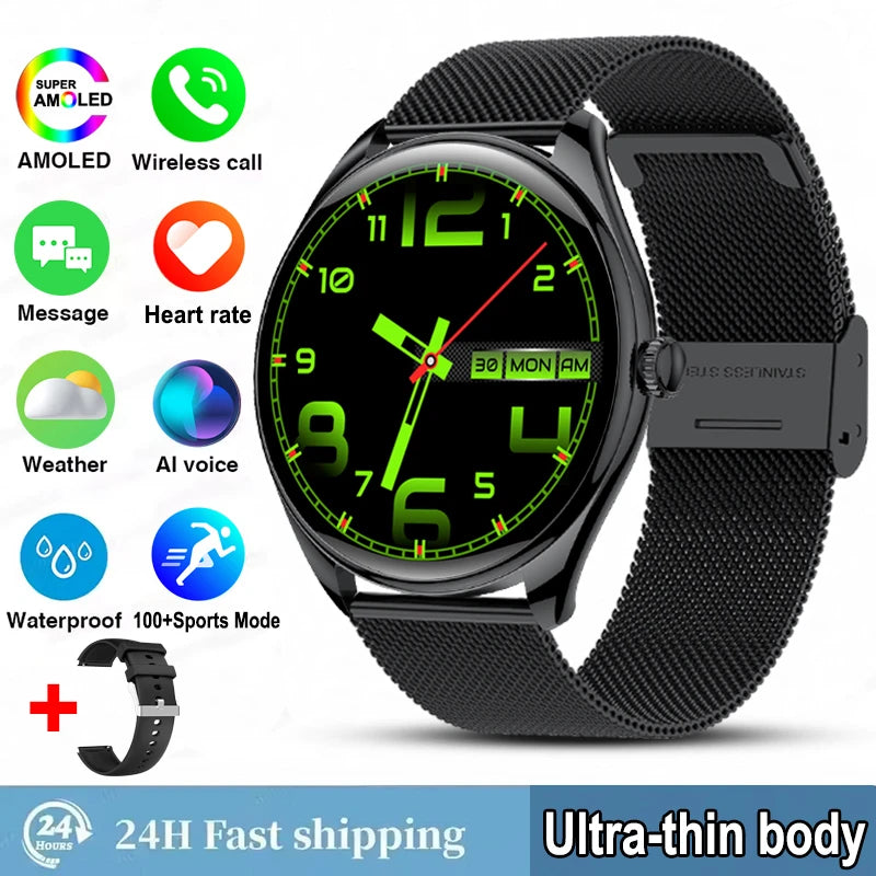 Reloj Inteligente AMOLED 3D con Pantalla Siempre Activa