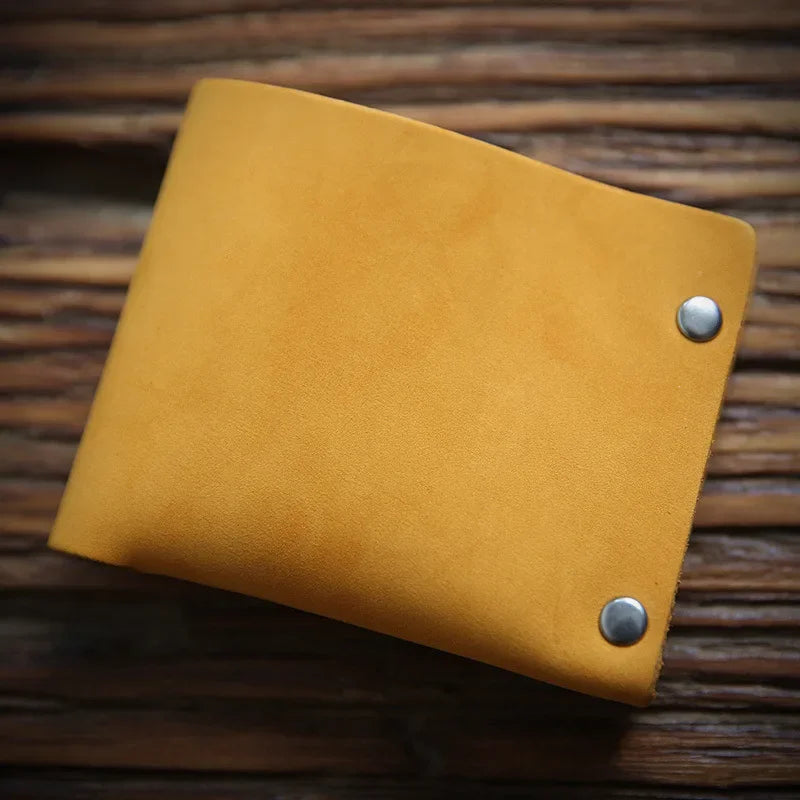 Cartera Delgada de Cuero Crazy Horse