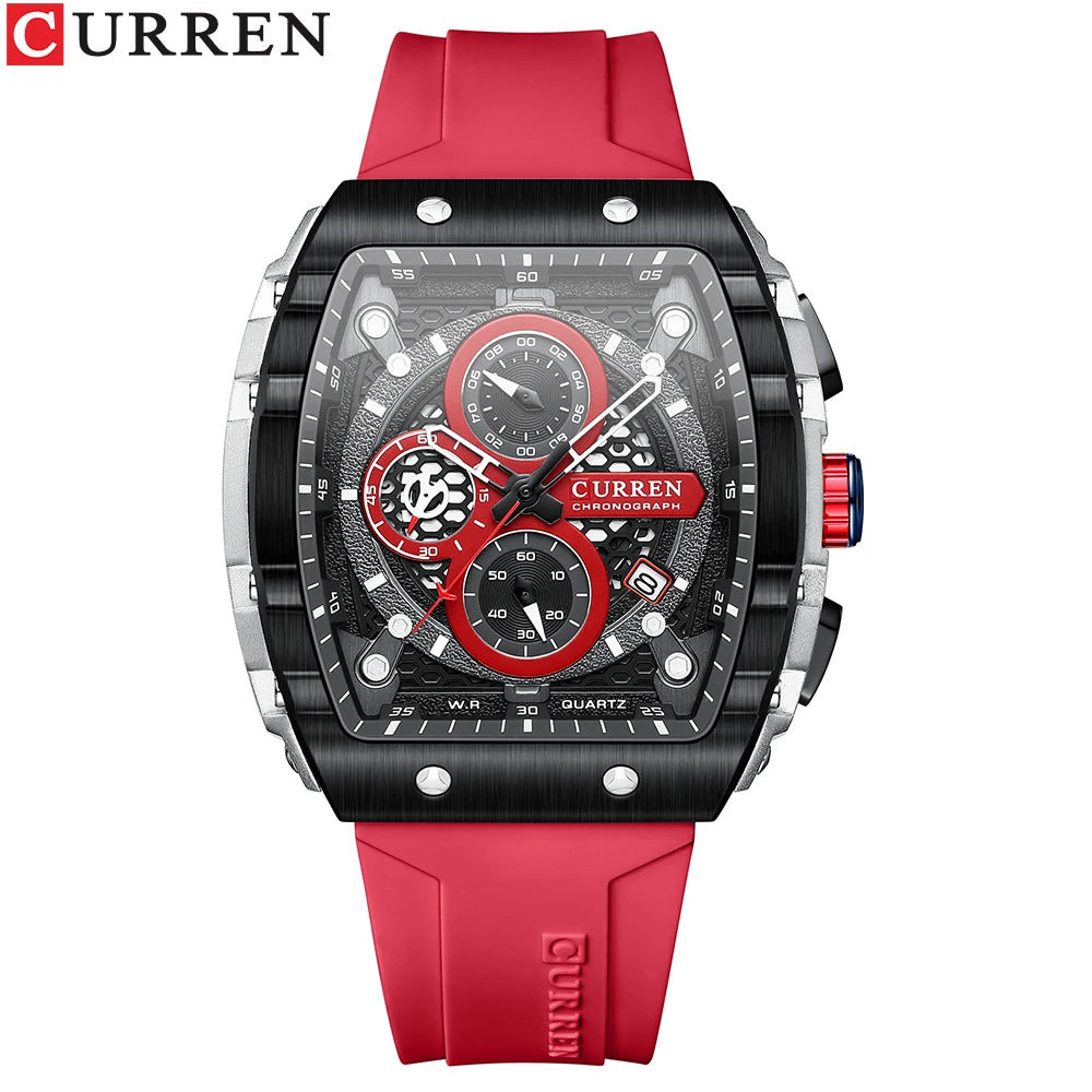 Reloj CURREN 8442 Cronógrafo con Correa de Silicona