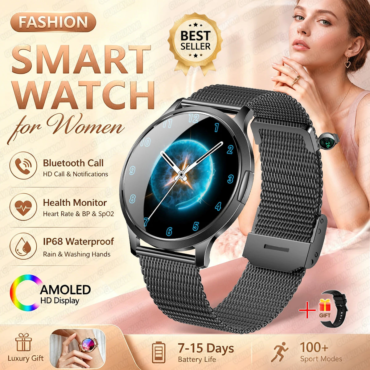 Reloj Inteligente V93 AMOLED Ultrafino