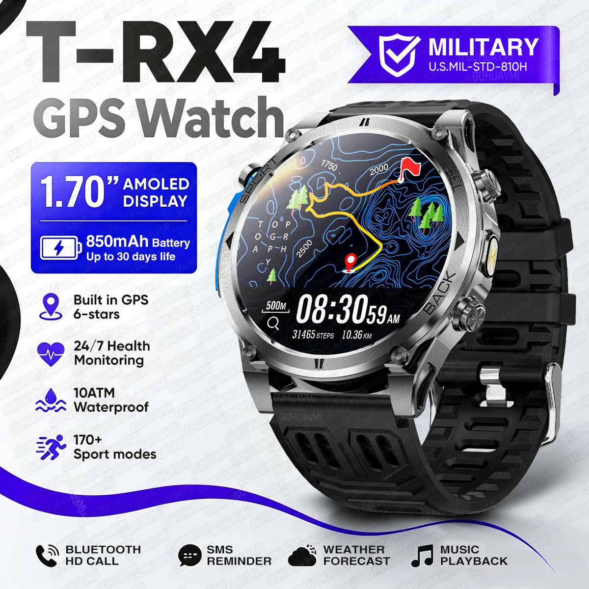 Reloj Inteligente T-RX4 Ultra con GPS Integrado