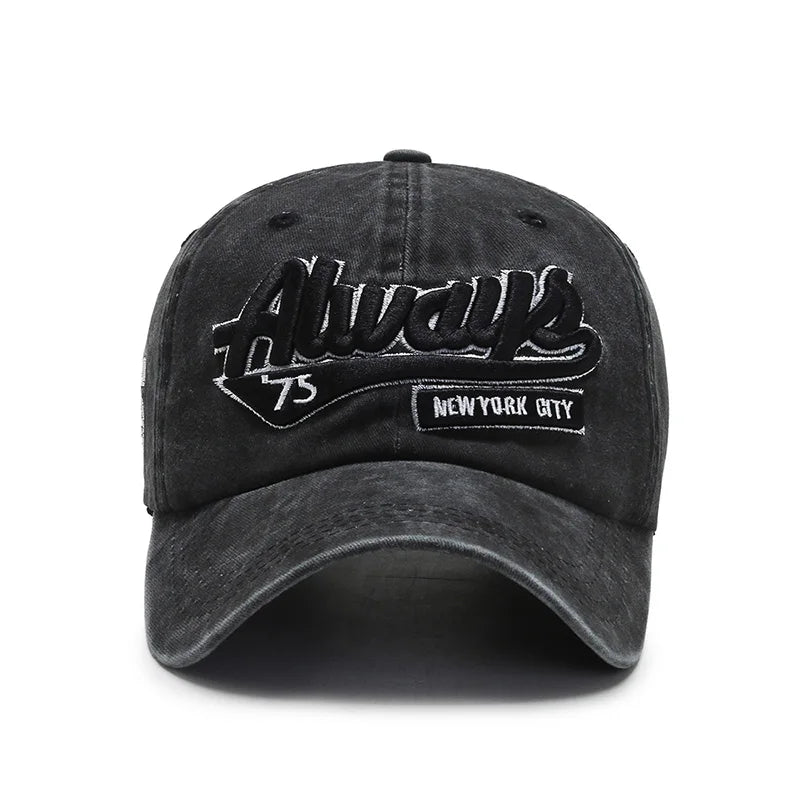 Gorra Retro Lavada con Bordado