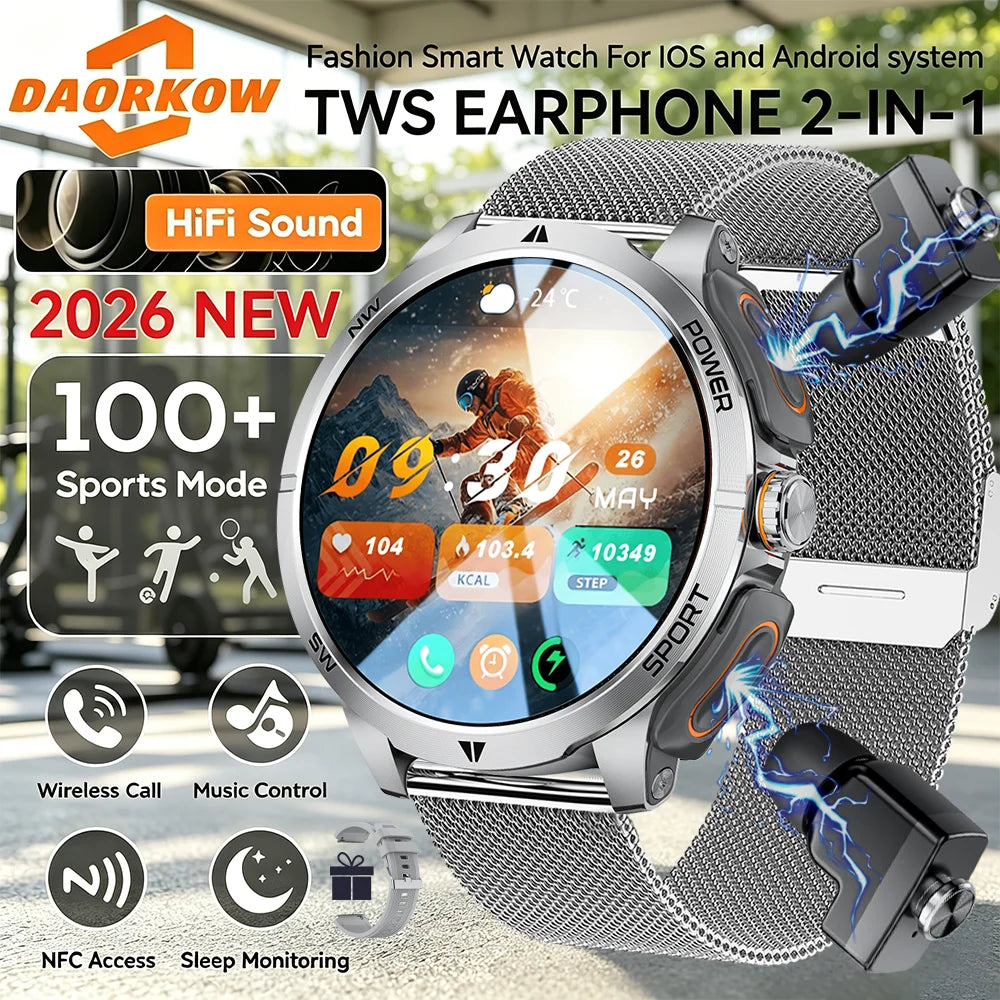 Reloj Inteligente 2 en 1 con Audífonos TWS