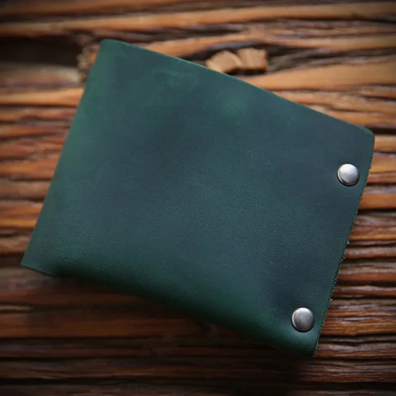 Cartera Delgada de Cuero Crazy Horse