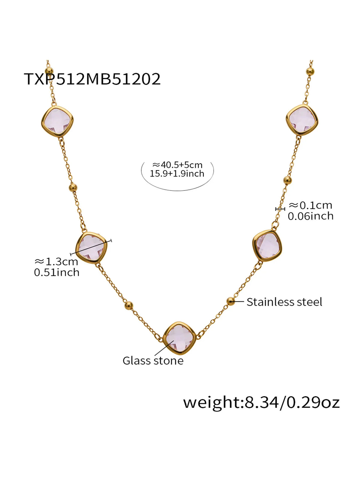 Conjunto de Joyería de Acero Inoxidable con Acabado Dorado