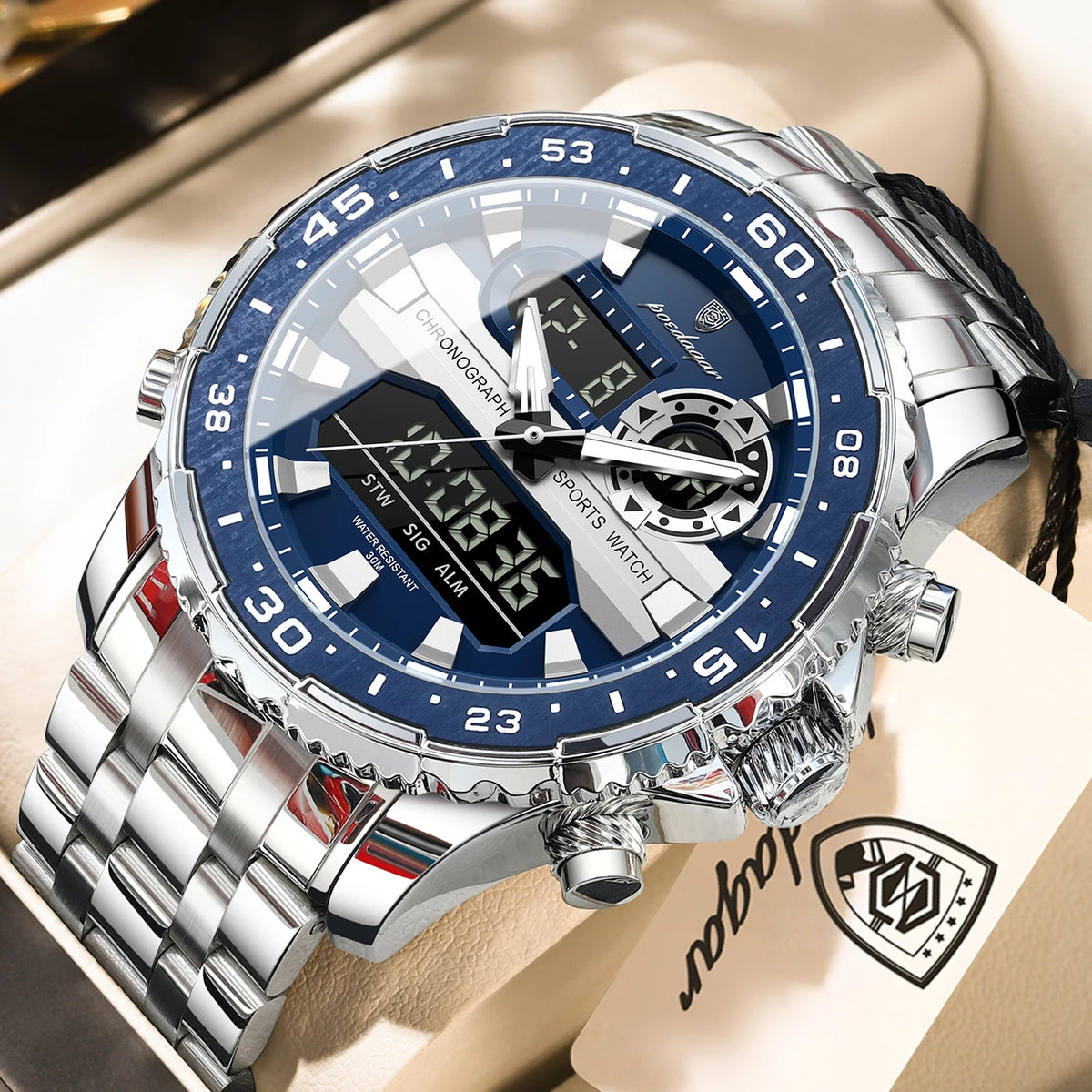 Reloj POEDAGAR E122 LED de Doble Hora