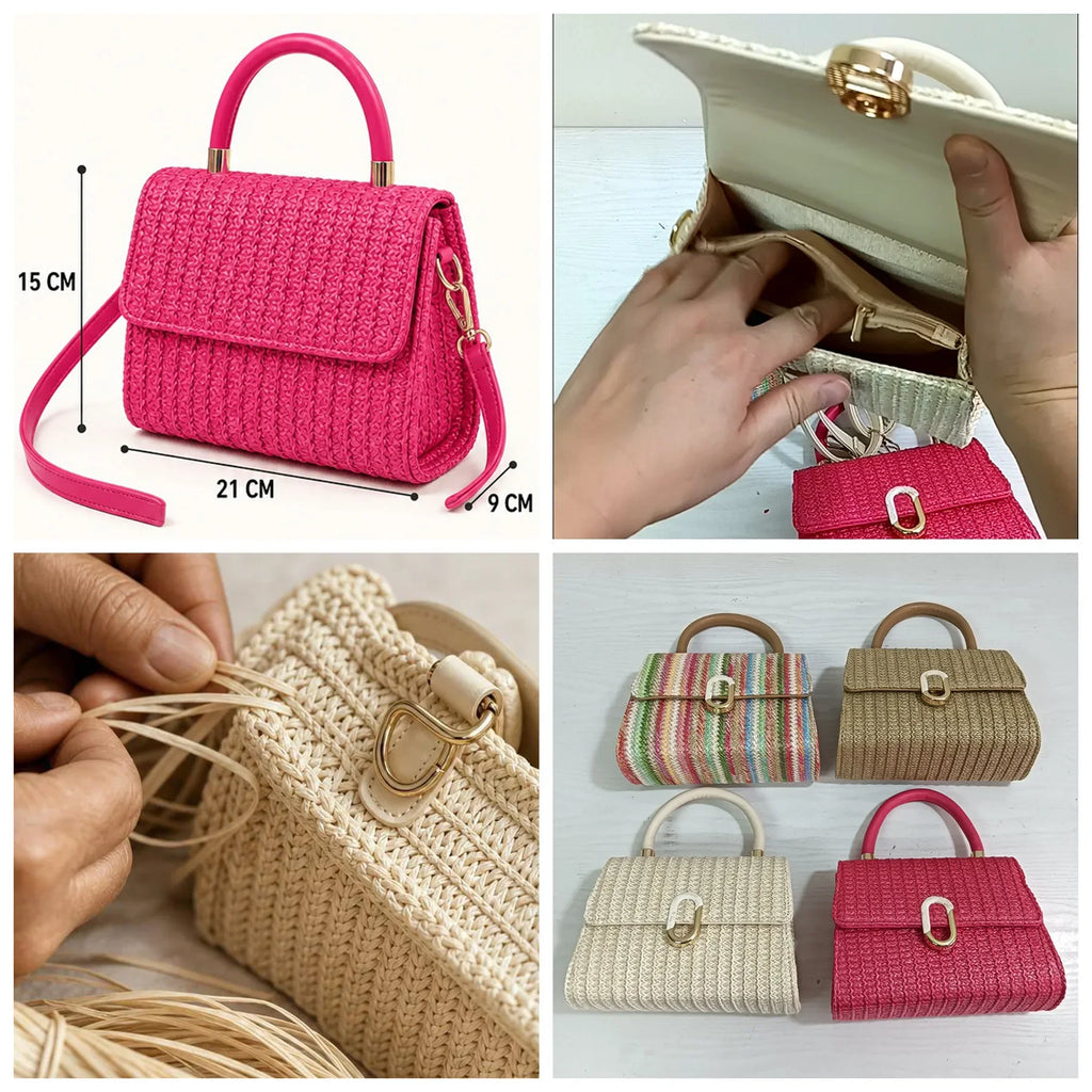 Bolsa Cruzada Cuadrada de PU para Mujer
