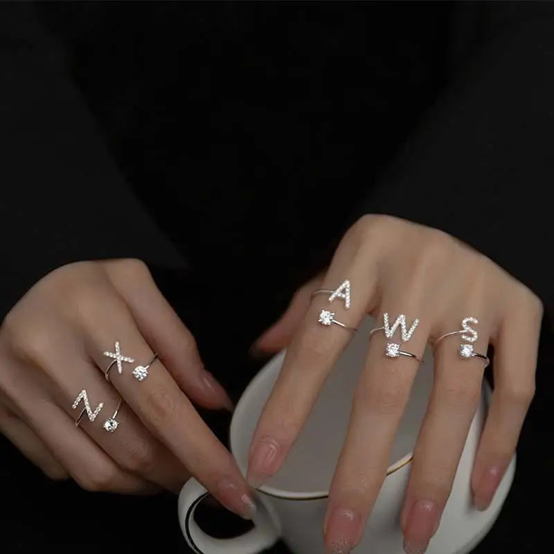 Anillo Ajustable con Inicial