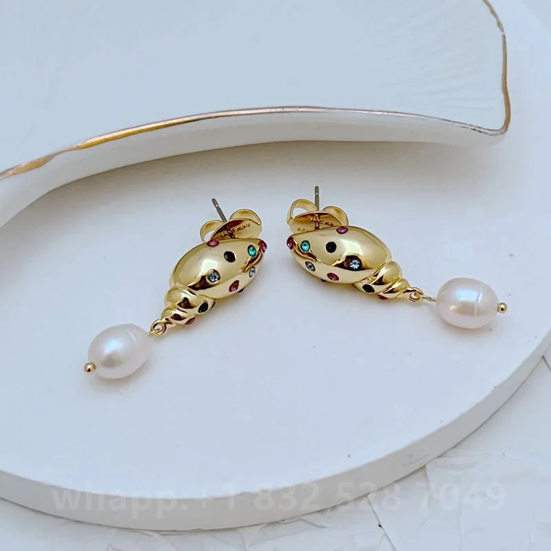 Aretes Tipo Botón con Zirconia para Mujer