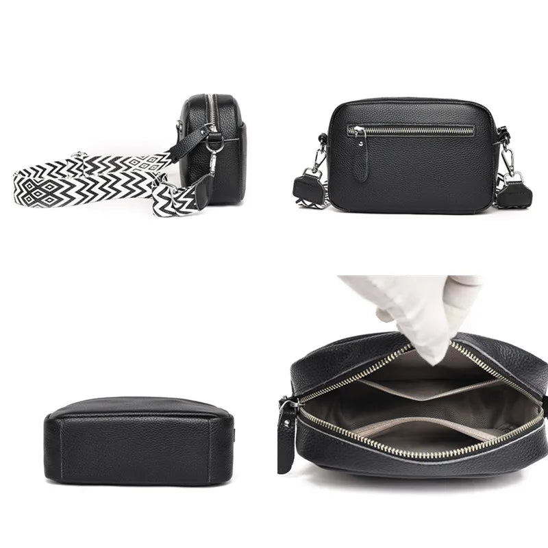 Bolsa de Hombro de Cuero Vacuno