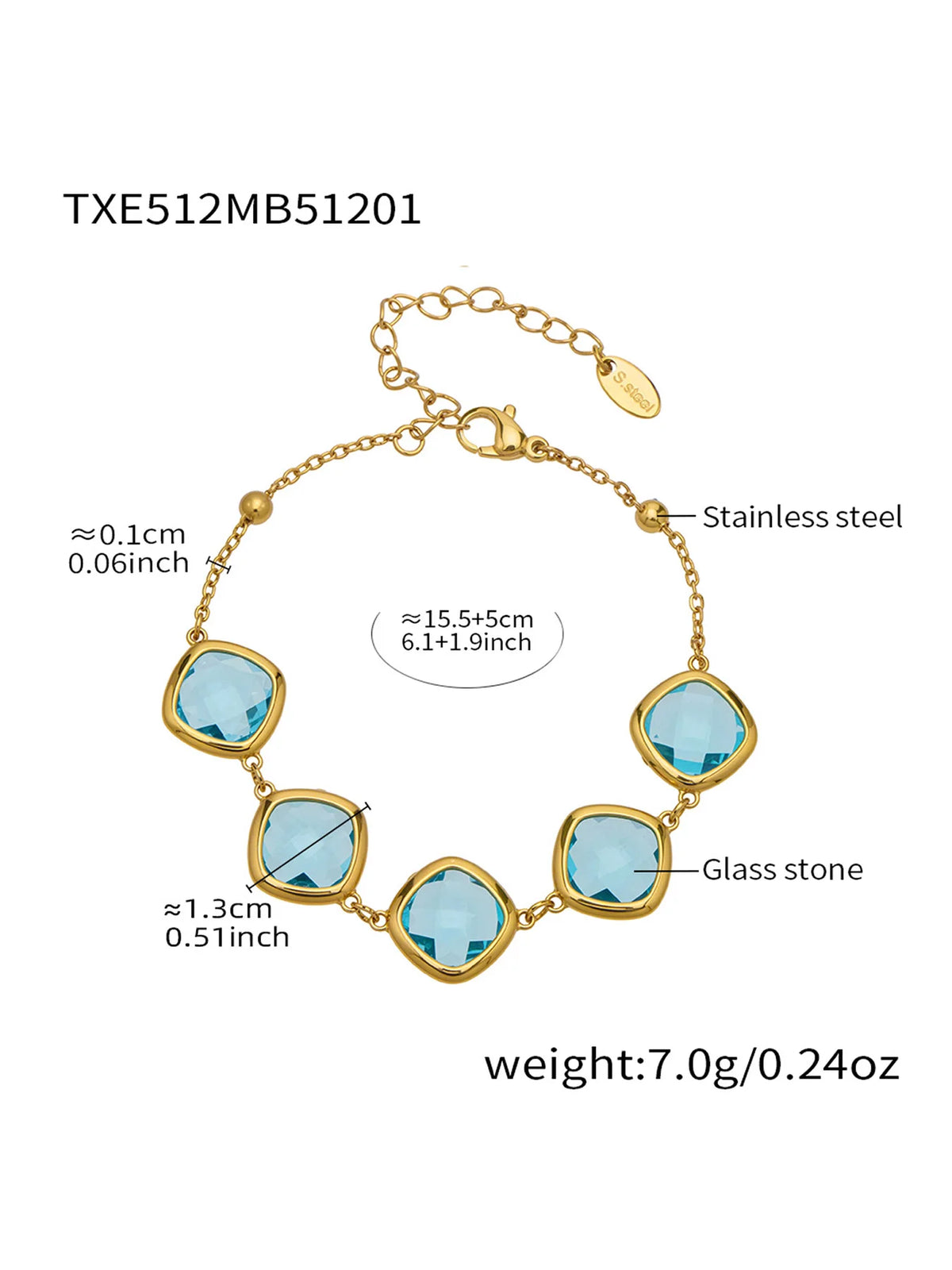Conjunto de Joyería de Acero Inoxidable con Acabado Dorado