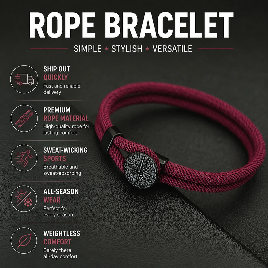 Pulsera Brújula Estilo Marino Hombre