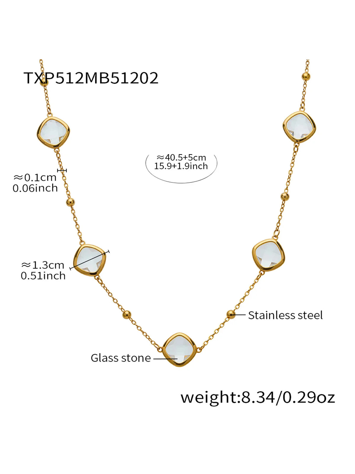 Conjunto de Joyería de Acero Inoxidable con Acabado Dorado