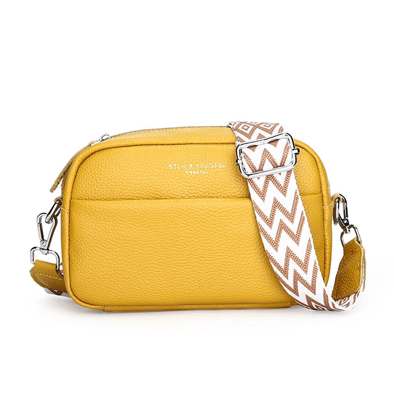 Bolsa de Hombro de Cuero Vacuno